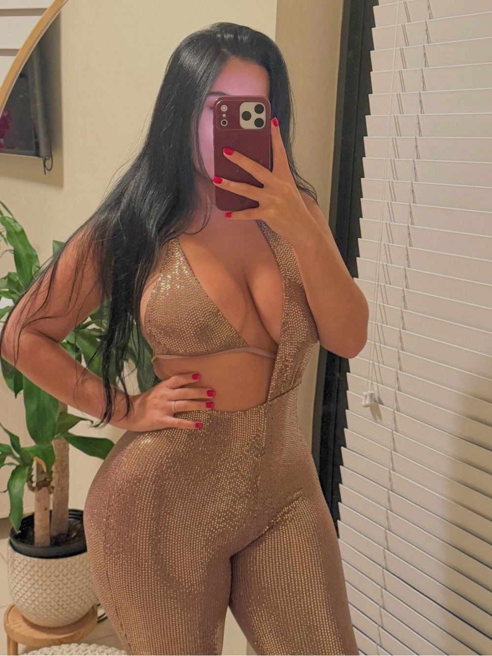 Sequin Halter Jumpsuit Top - Shimmery Champagne